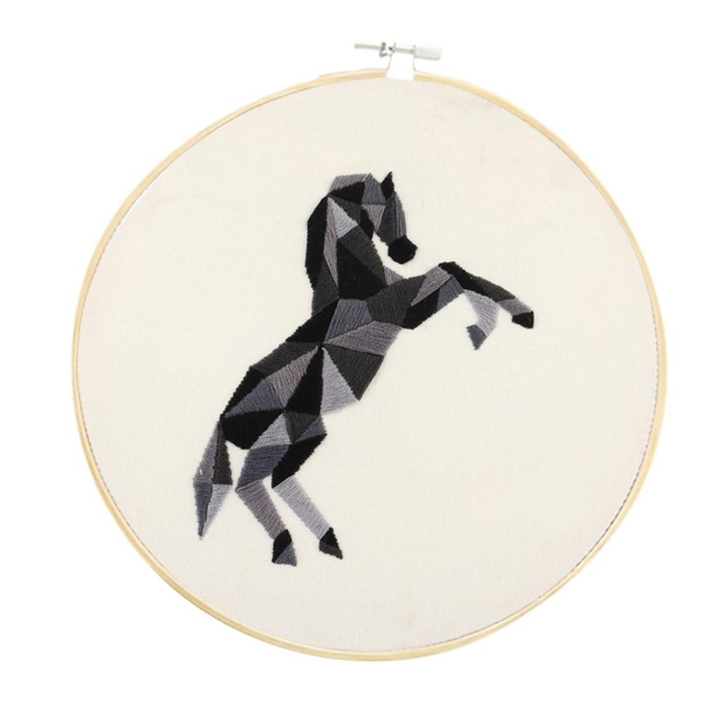 Embroidery Cross Stitch For Beginners-Handmade Full Range of Embroidery Cross Stitch Stamped Embroidery Cloth with Kit DIY Q4: B