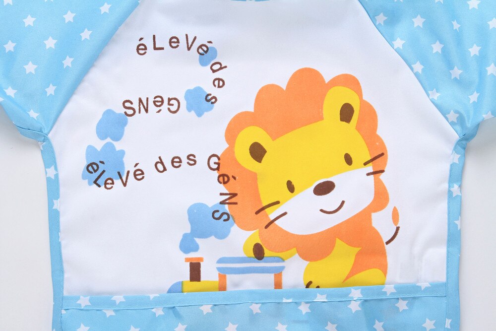 Heißer Baby Lätzchen Kleinkind Jungen Mädchen Langarm Brief Wasserdichte Fütterung Kunst Schürze Bib Baby Zeug Smock babador bandana yl