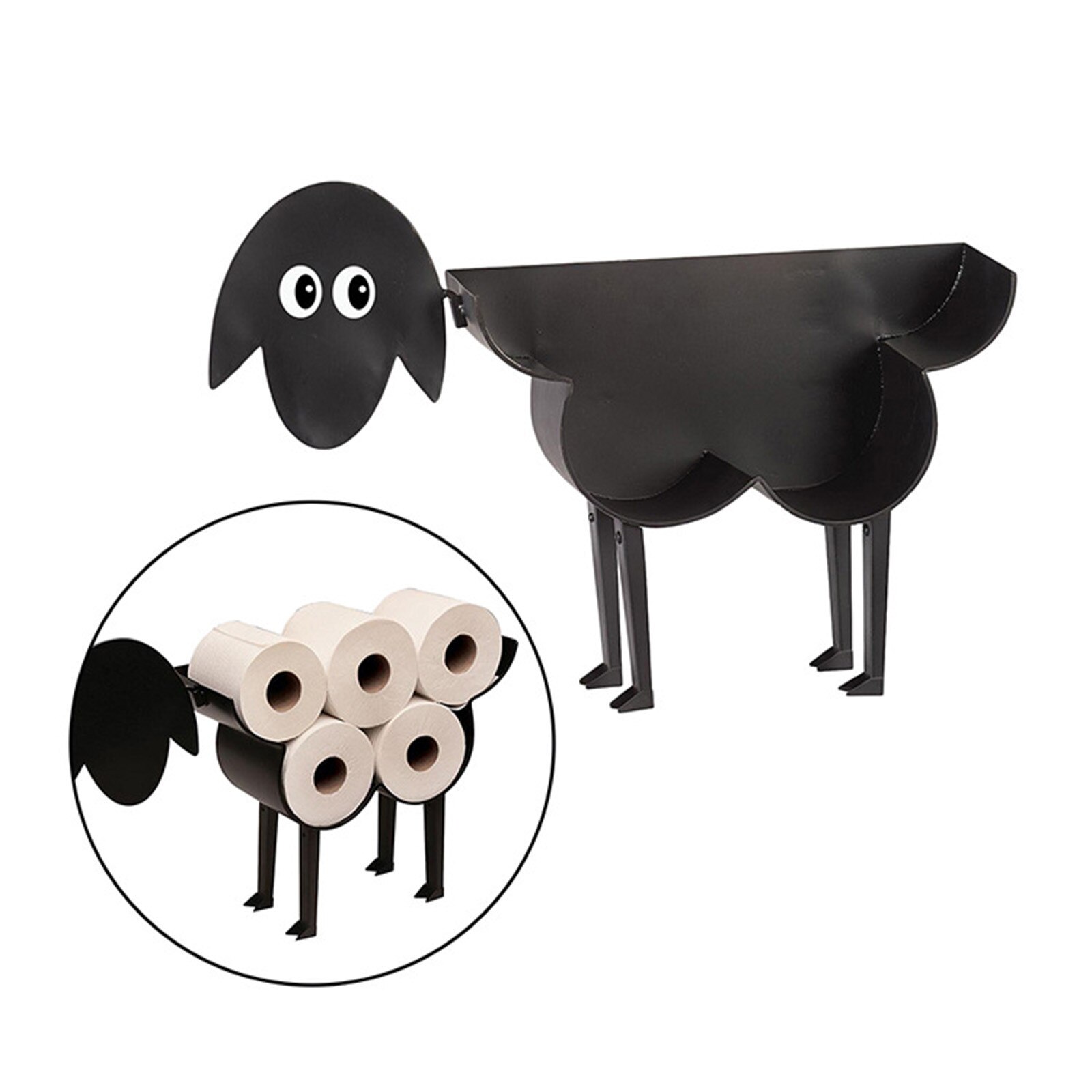Sheep Toilet Paper Holder Toilet Roll Holder Sheep Roll Holder Paper Bathroom Iron Storage Free-standing Crafts Towel