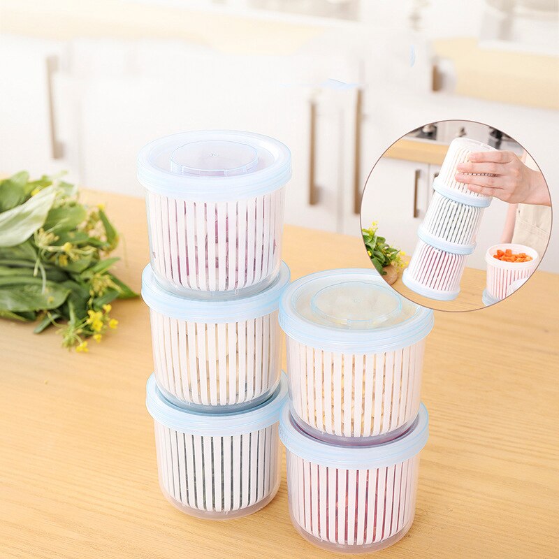 Boîte de conservation fraîcheur oignon gingembre ail légumes cuisine boîte de rangement en plastique réfrigérateur scellé rangement échalote boîte de vidange