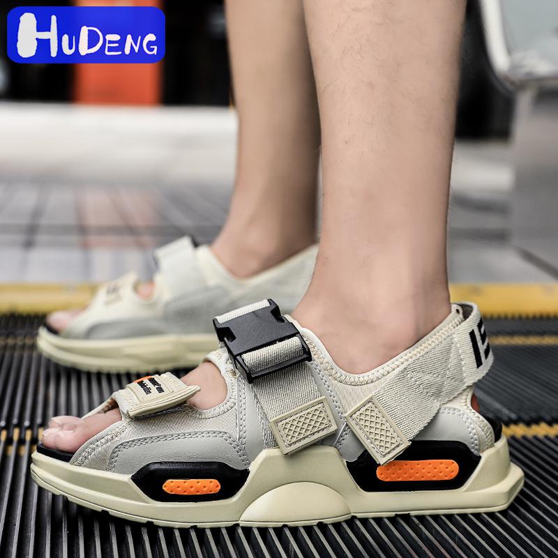 HUDENG Römischen Herren Gladiator Sandalen lässig Bequem und Weich Plattform Strand Sandalen Männliche Schuhe Sommer