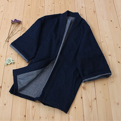 Japanese Kimono Haori Japan Kimono Cardigan Men Women Asian Clothes Traditional Clothing Men Kimono Mujer Japones: Navy