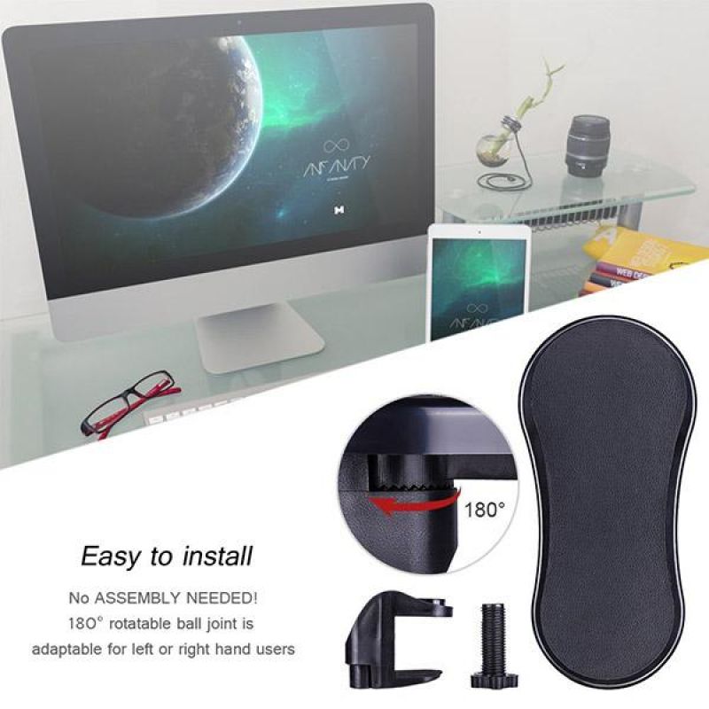 Vridbar datorarm handledsstöd justerbar armstödsförlängare hand axelskydd musmatta för dator surfplatta laptop