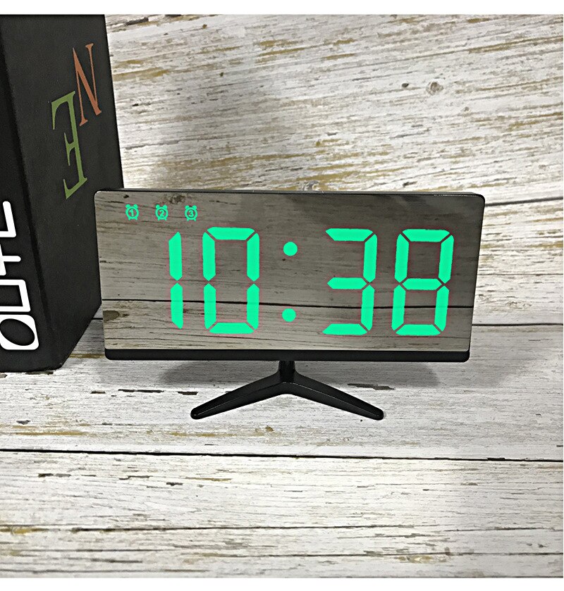 Alarm Clock Simple Borderless Multifunctional Electronic Clock Mirror Clock Can Be External Power Supply Desk Clock Dig