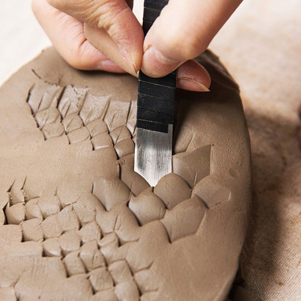 Herramienta de arcilla para amasar a mano, herramienta de cerámica artesanal, fabricante de escamas de pescado, hoja de modelado de textura de dragón