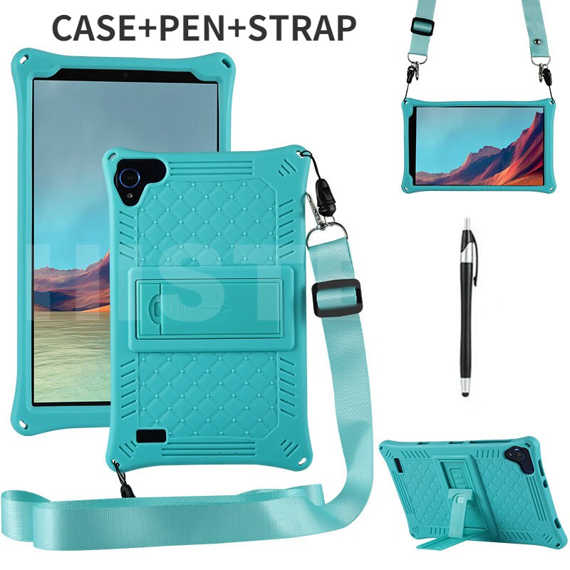 Pro Samsung Galaxis Tab A8 SM-T290 SM-T295 8.0" Tablette PC Sanft Shockproof Silizium Startseite Fall mit Rückseite Kickstand: FG-PS-BHL