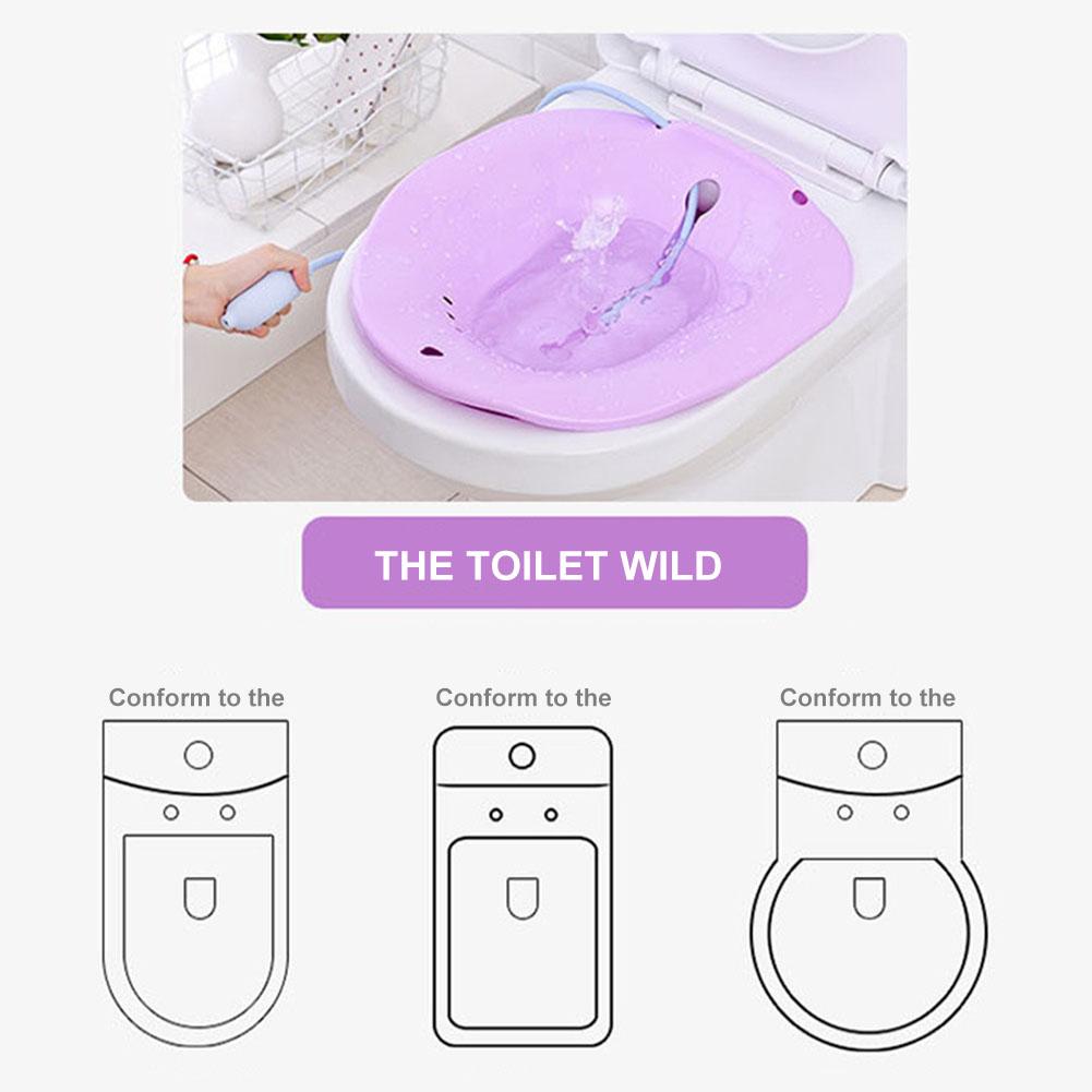 Bidé portátil Sitz, bañera, bebé recién nacido, Kit de lavabo de enfermería, pulverizador de lavabo de lavado de hemorroides posparto en el inodoro