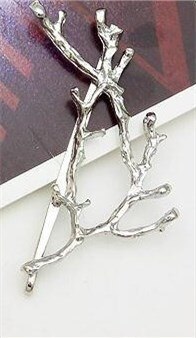 Elegante Metall Baum Zweig Haarnadeln Haar Clips für Frauen haarspangen Weibliche Kopfbedeckungen Legierung Haar Zubehör Haar Clip Neue: Schwarz