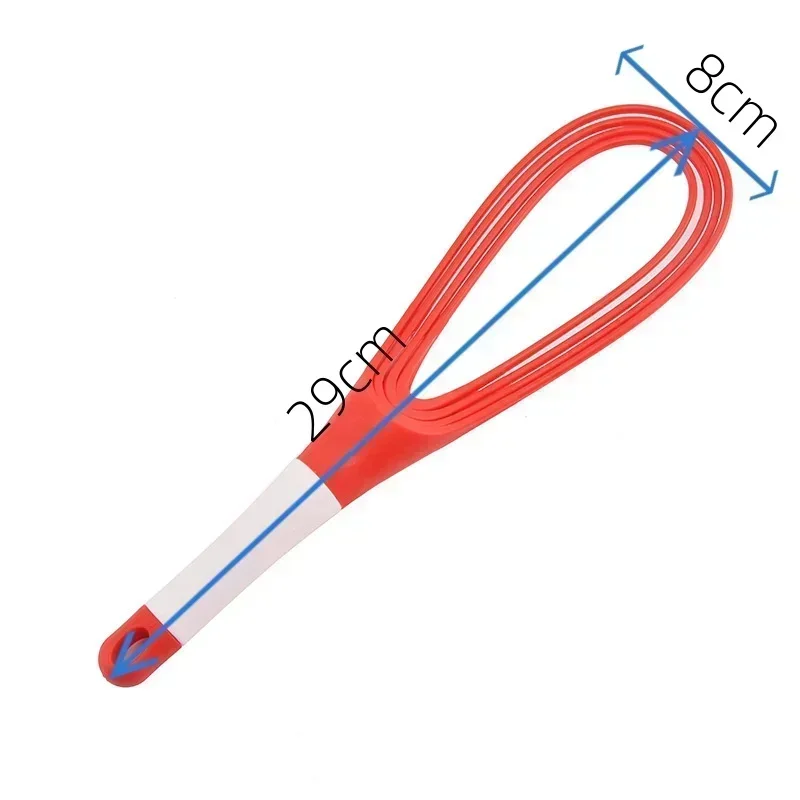 1 stücke Multifunktionale Dreh Manuelle Schneebesen Mixer Mini Kunststoff Küche Ei Schneebesen Backen Werkzeug Ei Rührwerk Silikon Umweltfreundliche: Rot