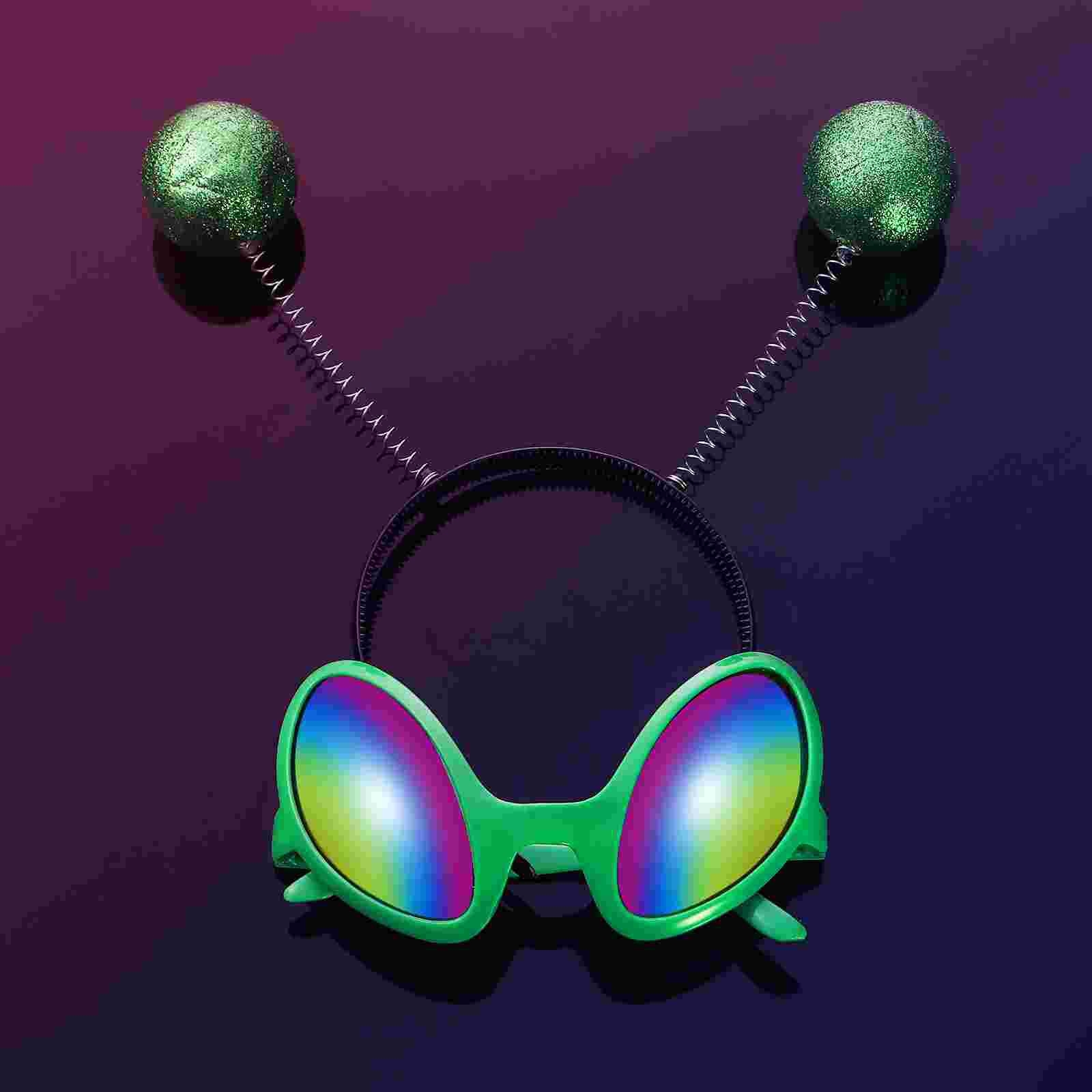 1 Set Funny Glasses Headband Alien Glasses Cosplay Headband Alien Party Costume Accessories
