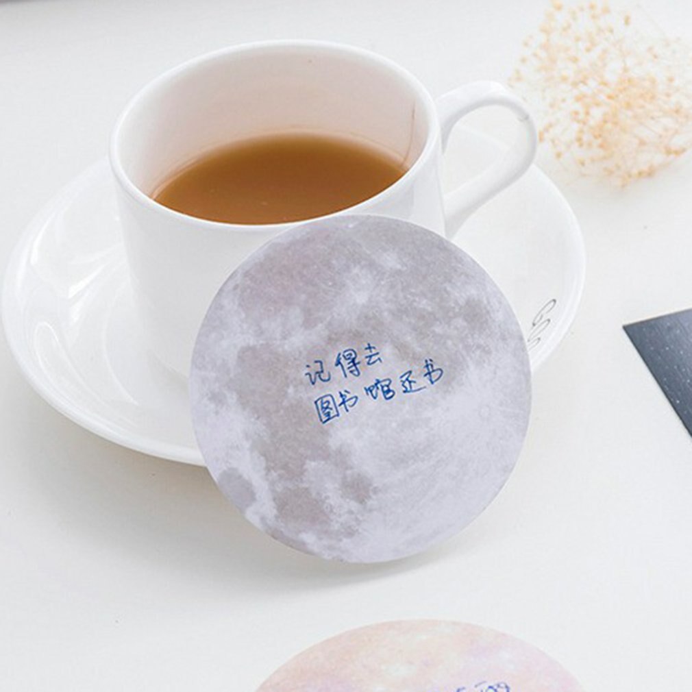 Planetary Post-it Notes Round Tearable Notes Convenient Memo Pad Message Notes Sticker Delicate
