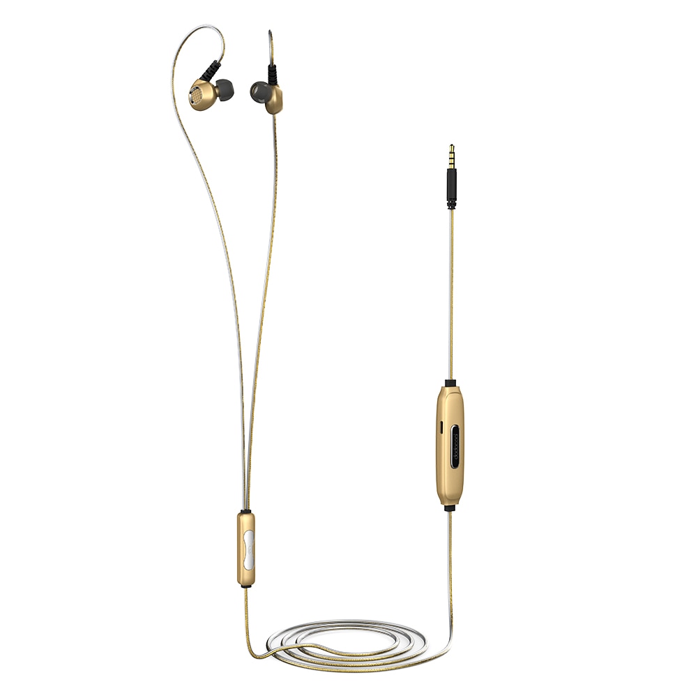dodocool Luminous Earphone Blue Light EL Glowing Headset with Mic In-Ear Stereo Sport Headphones Noise Cancellation Sweatproof