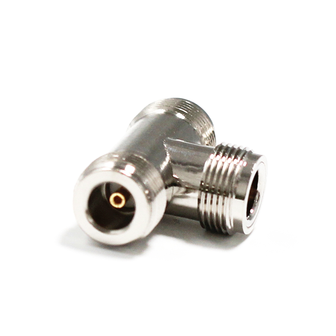 1Pc N Vrouwelijke Jack Naar 2 * N Vrouwelijke Jack Rf Coax Adapter Converter Straight T Type Splitter Vernikkeld