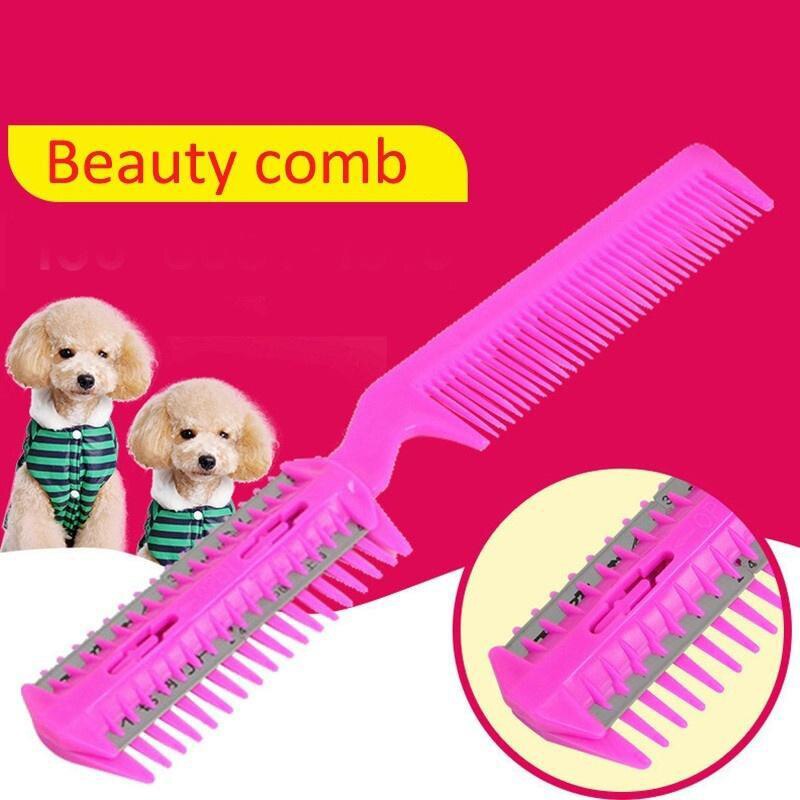 Pet Hair Trimmer Comb Cutting Cut Dog Cat With 2 Blades Grooming Razor Thinning Hairbrush Comb Products For Cats