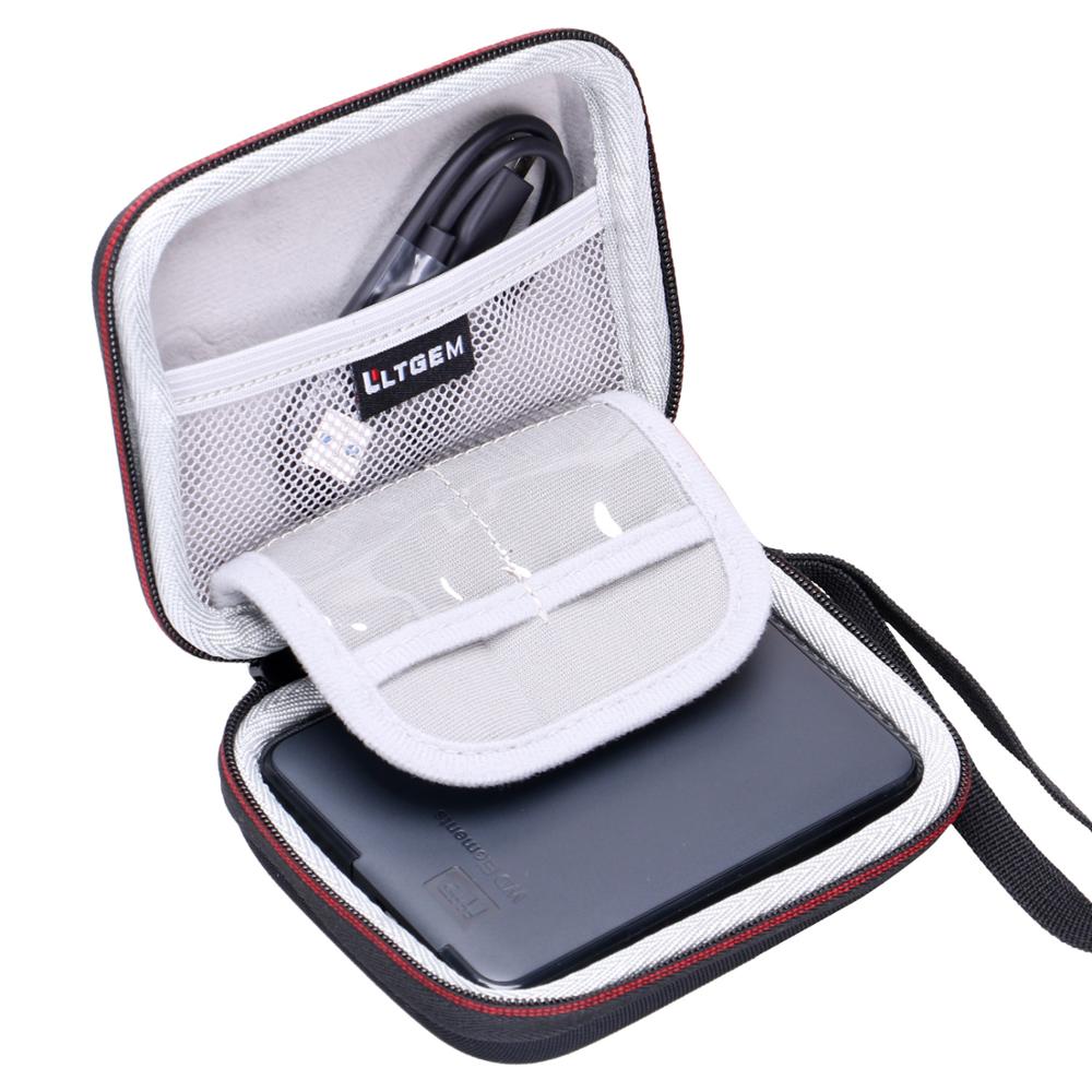 Funda rígida LTGEM EVA para WD 2TB Elements, disco duro externo portátil, Compatible con 1TB y 2TB y 3TB