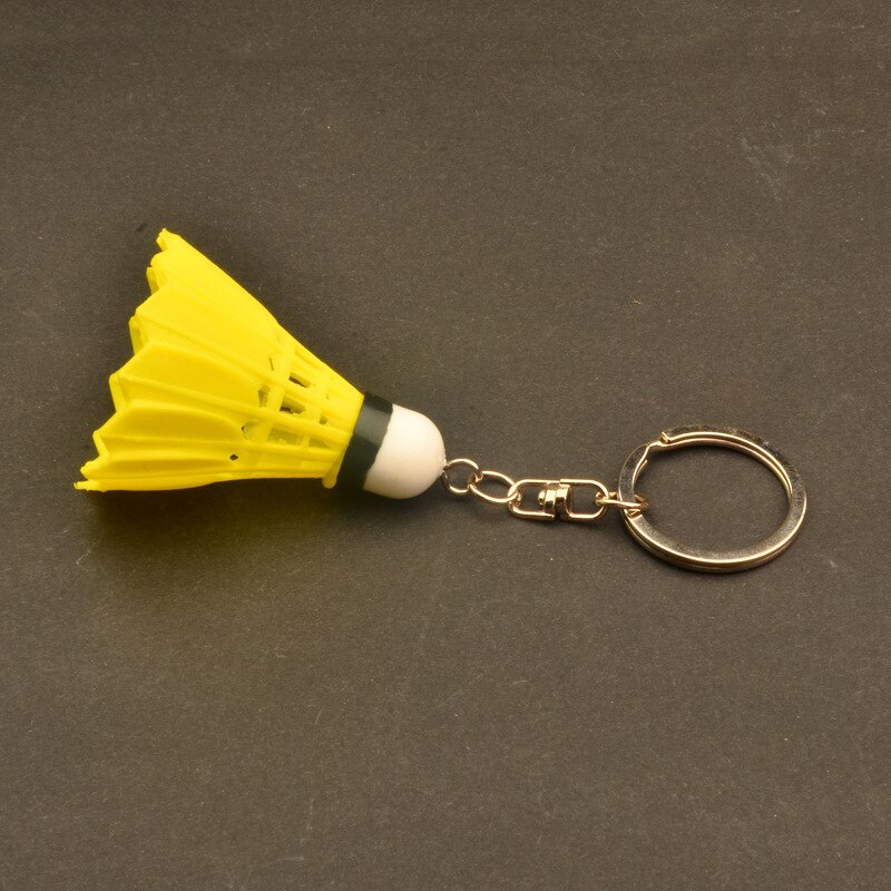 Unisex Mini Plastic Badminton Sleutelhanger Souvenir Tas Racket Hanger Utility Modellen Sport Key-chain 6 Kleuren Q1490CMG: yellow