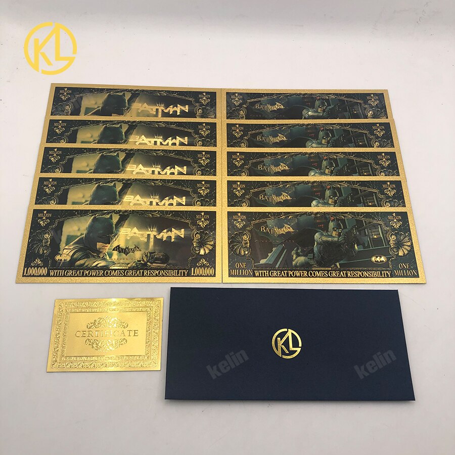! Tarjetas de 5 tipos de 1 millón de dólares de los EE. UU., billetes de oro, como de Navidad o decoración del hogar