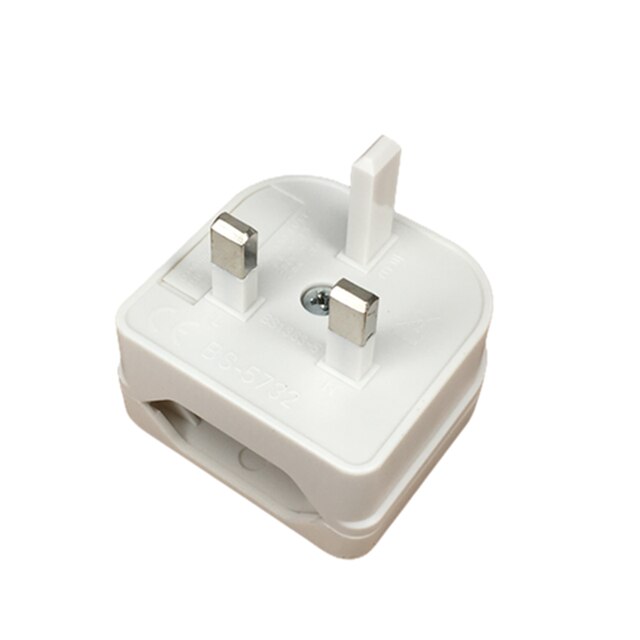 1Pc Europese Euro Eu 2 Pin Naar Uk 3Pin Stopcontact Travel Plug Adapter Converter Nieuw: white