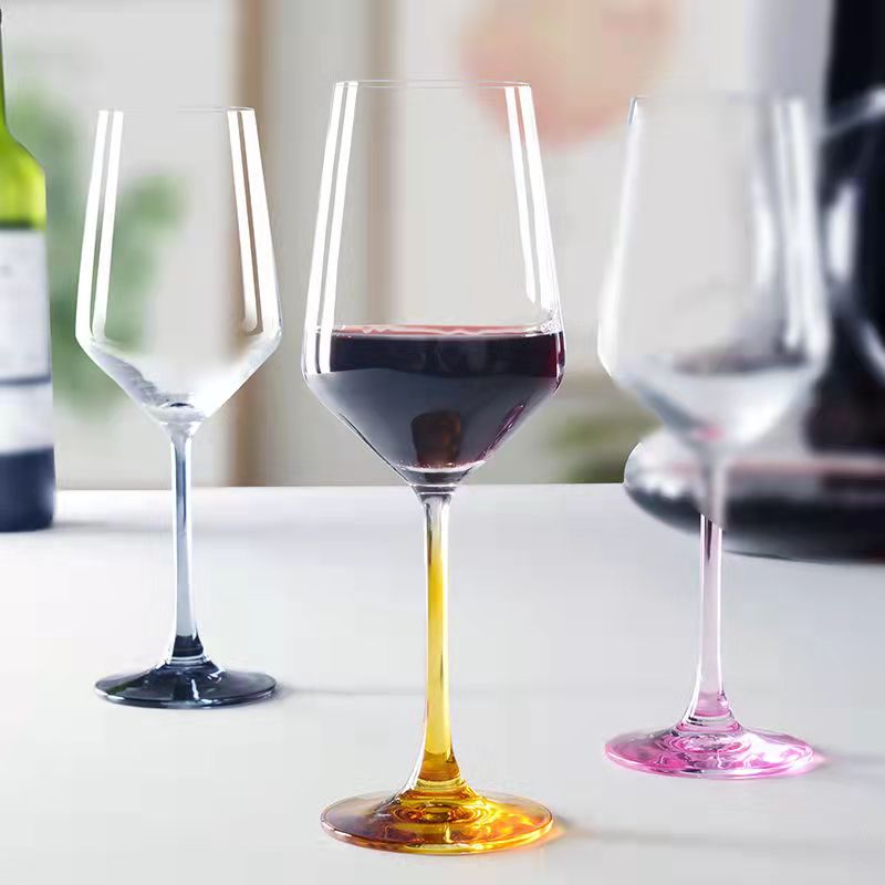 Vasos de cristal de Color rosa para cocina, Copa bonita, utensilios de cocina, champán, Burdeos, de boda, de amante de cumpleaños, 2 piezas
