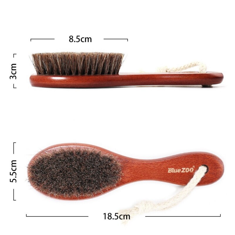 100% Natural Horse Hair brush Hairdressing Hair Comb Beard Comb Swine Mane Airbag Wucalyptus Oil Wood W1