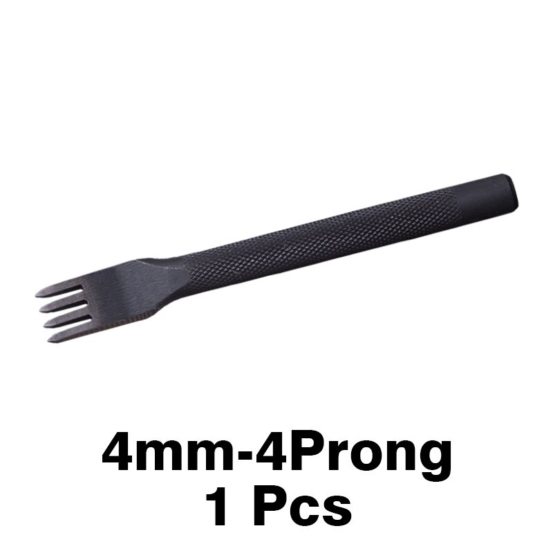 WUTA, 1 pieza, punta de diamante, cincel de cuero de hierro negro, herramientas de punzonado para artesanía de cuero, herramientas de costura disponibles de 3/4mm: Moteado