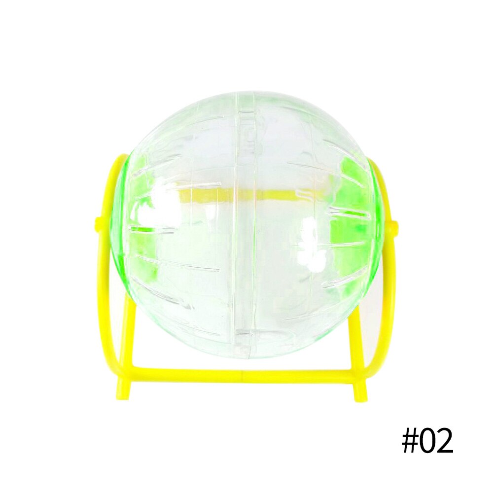 Hamster Ball Portable Silent Small Animal Running Ball Exercise Ball Breathable Clear Ball with Stand Pet Funny Toy Accessories: Green