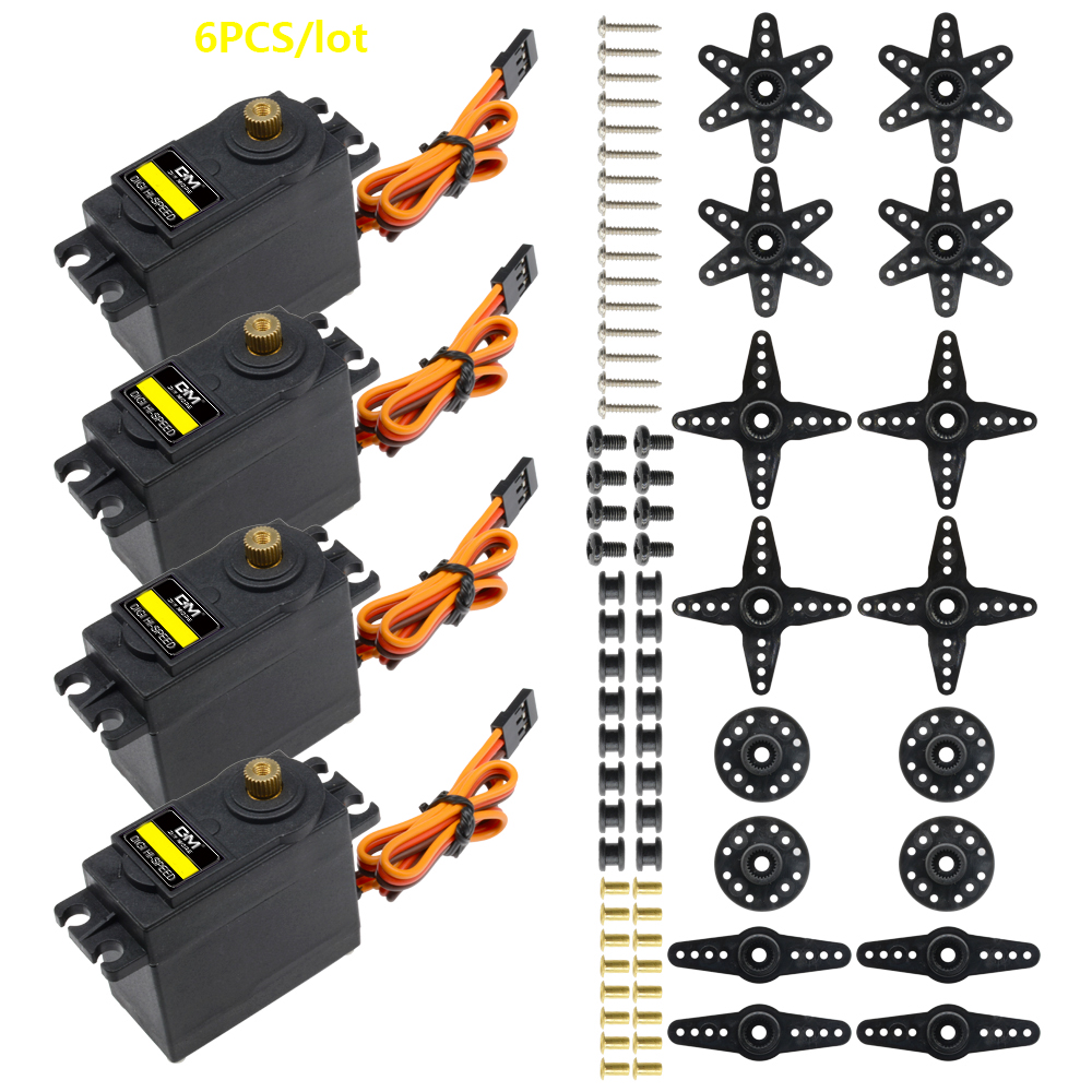 Robotic Arm Kit 6DOF Programming Robot Arm DIY Programming Robot Kit with Open Source Code and Tutorial 180 degree analog motor: Pink