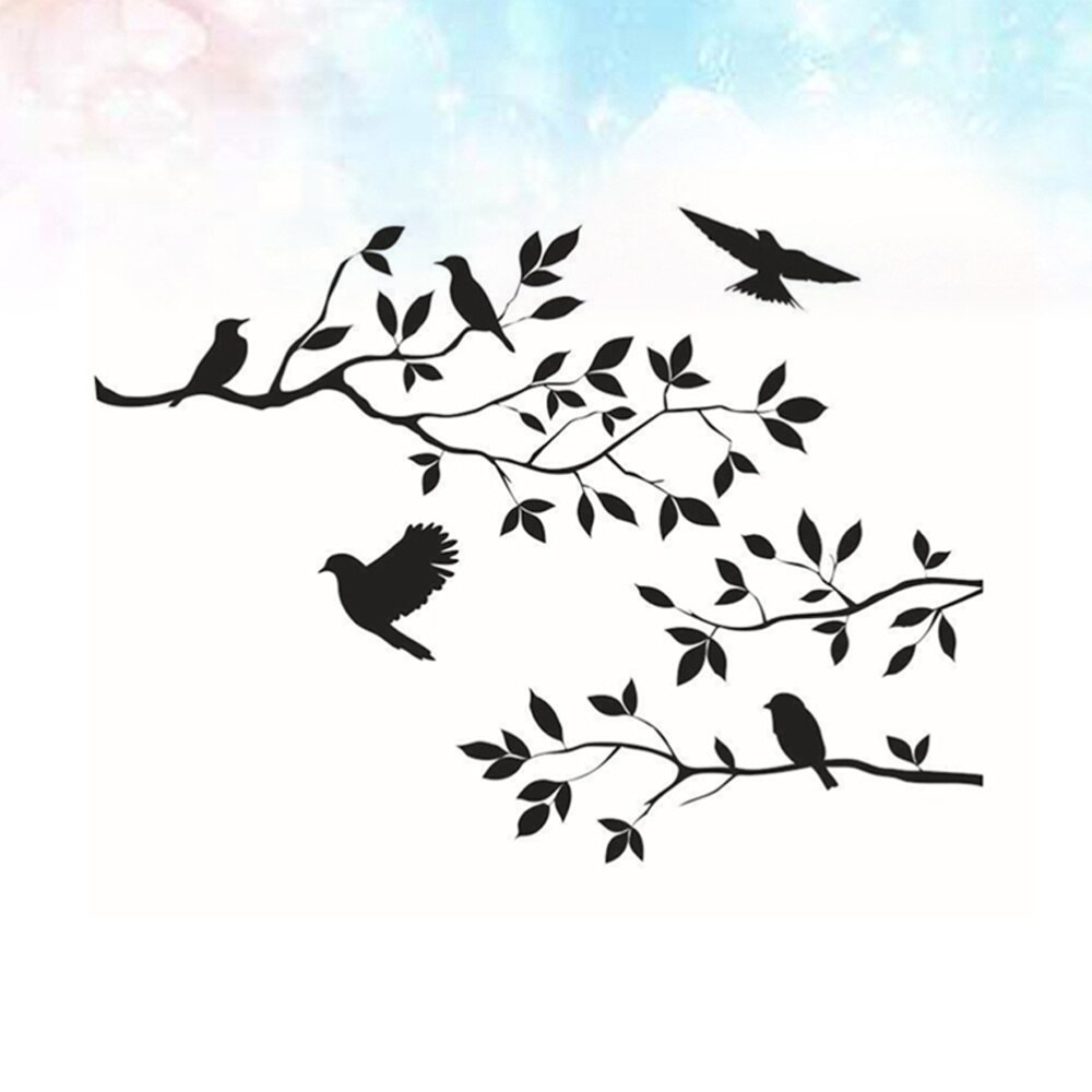 Boomtak Vogels Muursticker Vinyl Afneembare Art Muurstickers Voor Woonkamer Tv Sofa Achtergrond Decoratie