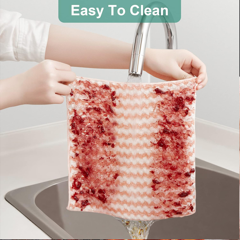 Paños de cocina de lana de doble cara, paños de limpieza súper absorbentes, estropajos, trapos para lavar platos de cocina, toalla para limpiar ventanas de vidrio