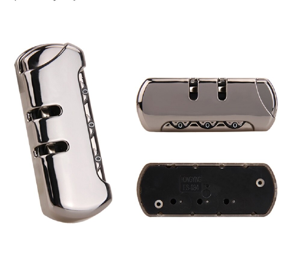 3 Digit Combination Padlock Accessories for Bags Lock Luggage Suitcase Travel Bag Code Lock Black Combination Trunk Fixed Lock