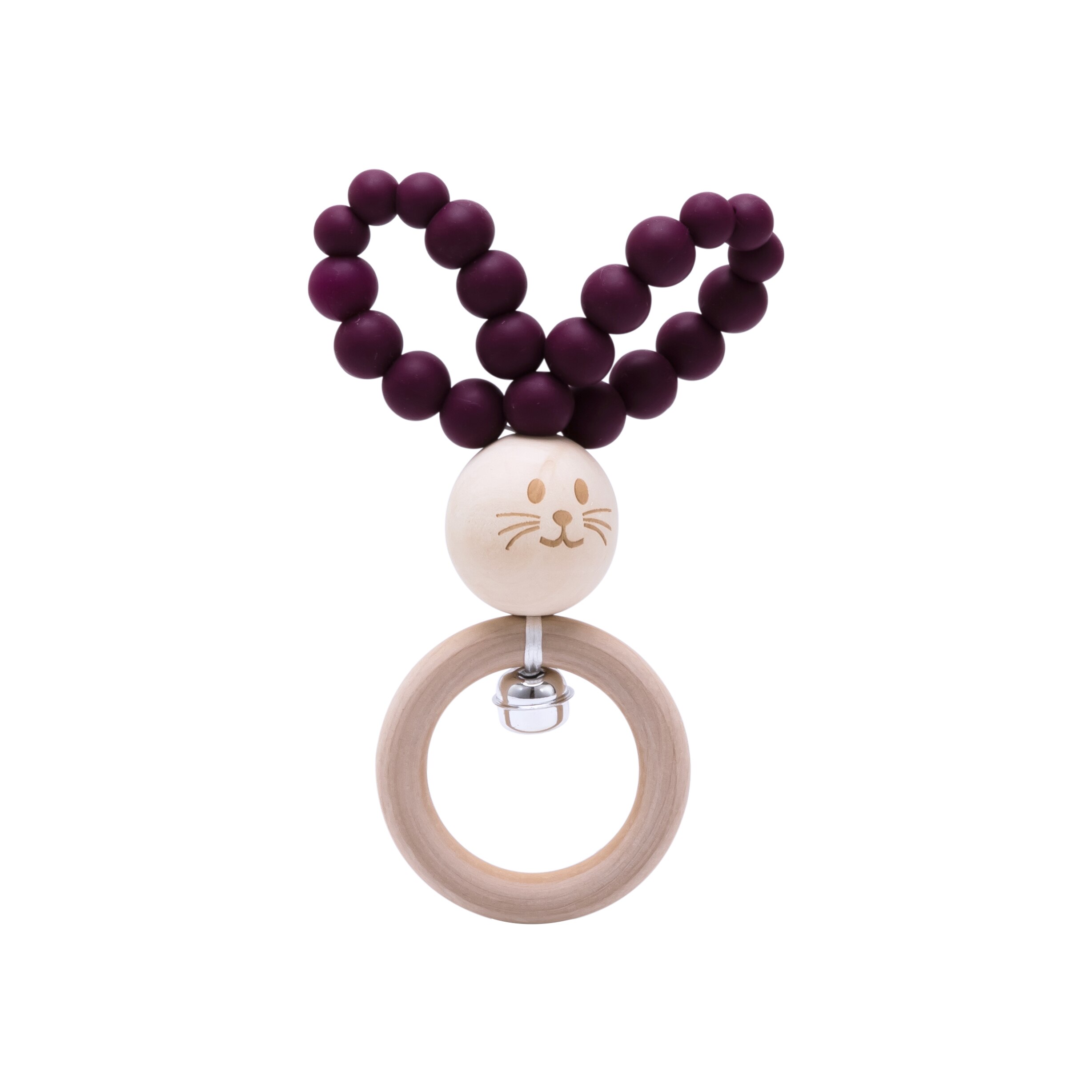 Houten Baby Bijtringen Bunny Beukenhout Rammelaars Tandjes Knaagdieren Tiny Staaf Baby Speelgoed Hanger Voor Pasgeboren Verpleging Kinderen Producten: Red wine