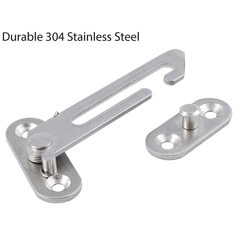 4 Pack Window Restrictor Locks Window Restrictor Hook Stainless Steel Child Lock Restrictor with Screws for Upvc Windows