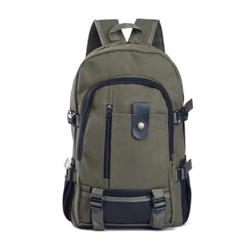Sac à dos de voyage sac d'alpinisme pour adolescent unisexe grande capacité toile étudiant cartable de enfants sacs à dos: Black