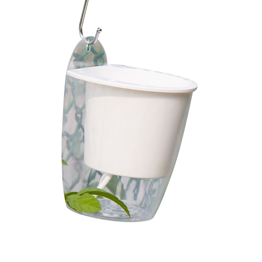 AA Lazy Automatic Water-absorbing Flower Pot Succulent Wall-mounted Hydroponic Plastic Flower Pot: B