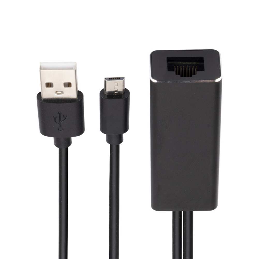 Micro USB Power to RJ45 100Mbps Adapter for Chromecast/Fire TV Stick Network Card Television Ethernet Converter Accessory