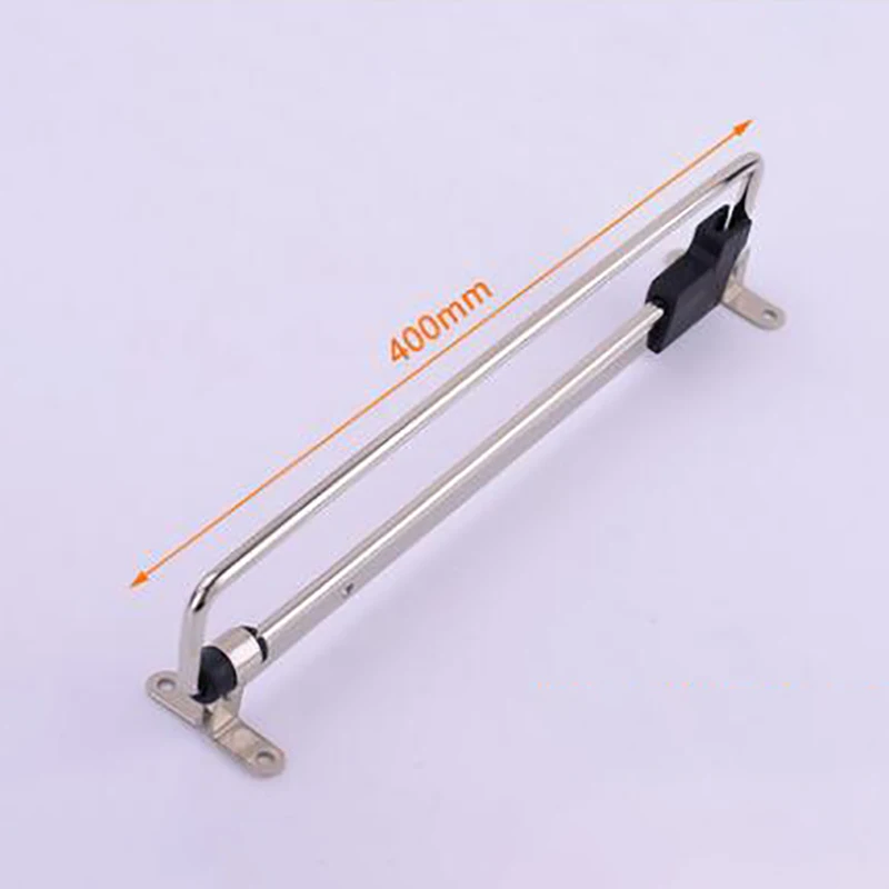 Stainless Steel Retractable Wardrobe Rail Clothes Hanger Towel Coat Racks Adjustable Closet Rod Rail Organizer Rack: 400mm
