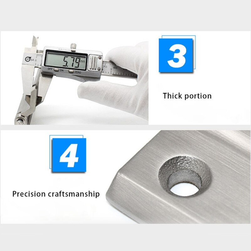 Heavy Duty Stainless Steel Door Hinge Brushed Interior Door Hinge 2.36" Industrial Door Hinge for Mechanical Equipment