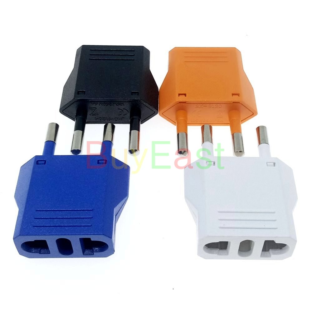 EU Europlug Type C Power Plug Adapter Change US, Italy Plug AC100~250V 10A
