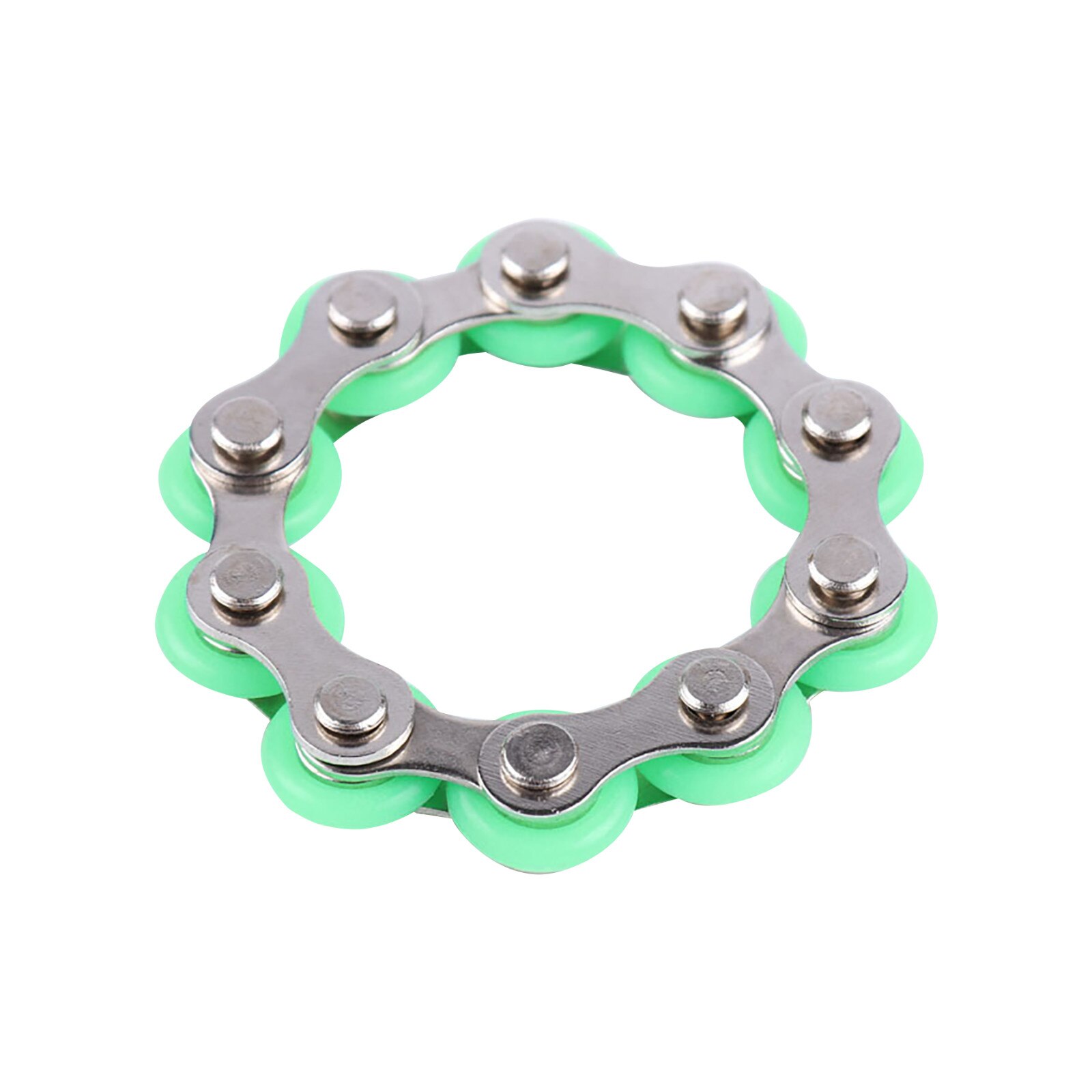 Cadena de bicicleta, alivio de estrés juguetes para el autismo alivio de tensión y ansiedad juguetes 10 bits de descompresión de juguete de cadena al aire libre accesorio #40: Green 