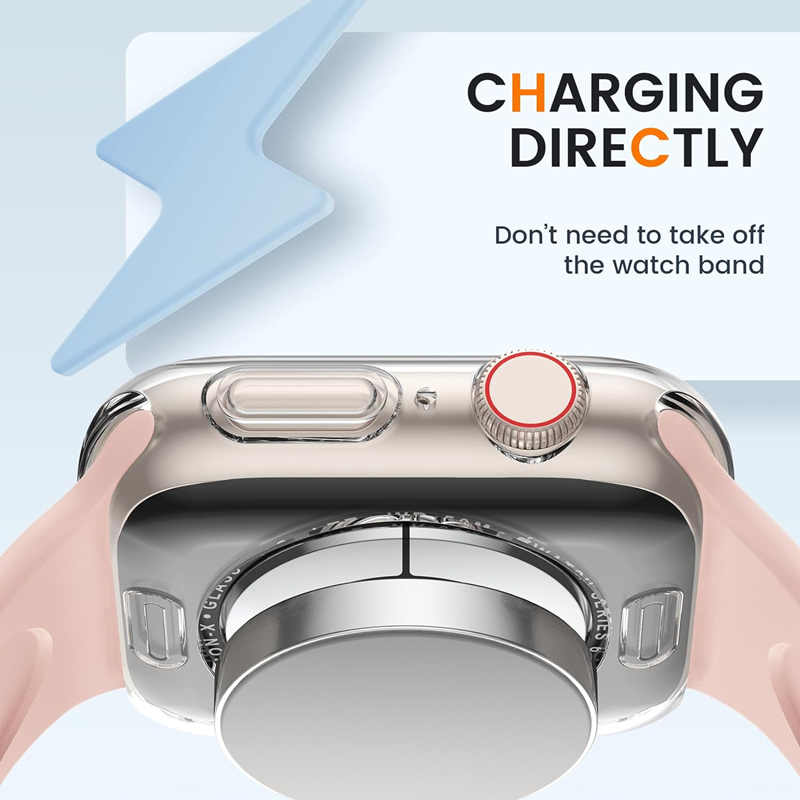 Funda para Apple Watch 44MM 40MM 45MM 41MM 49MM 38 42MM funda protectora de pantalla de TPU transparente suave hueca iWatch 9 8 7 6 SE 5 Ultra 1 2