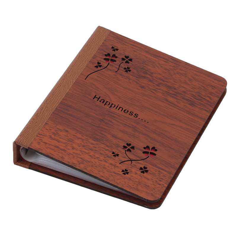 6 Inch Wood DIY Interstitial Album Black Sheet Handmade Love Theme Kids Scrapbook Cute Photo Album Wedding Anniversary: 3