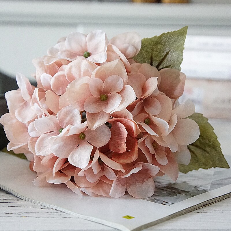 Kunstbloemen Zijden Hortensia Bruid Boeket Bruiloft Thuis Nieuwjaar Decoratie Accessoires Voor Vaas Bloemstuk: A2