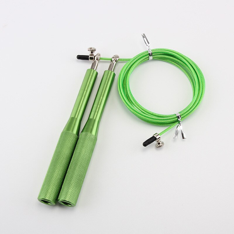 Adjustable Long Cable Fitness Rope Speed Jump Rope Skip For Workout Equipment Accessories Crossfit Training Gym Exercise Boxing: Green