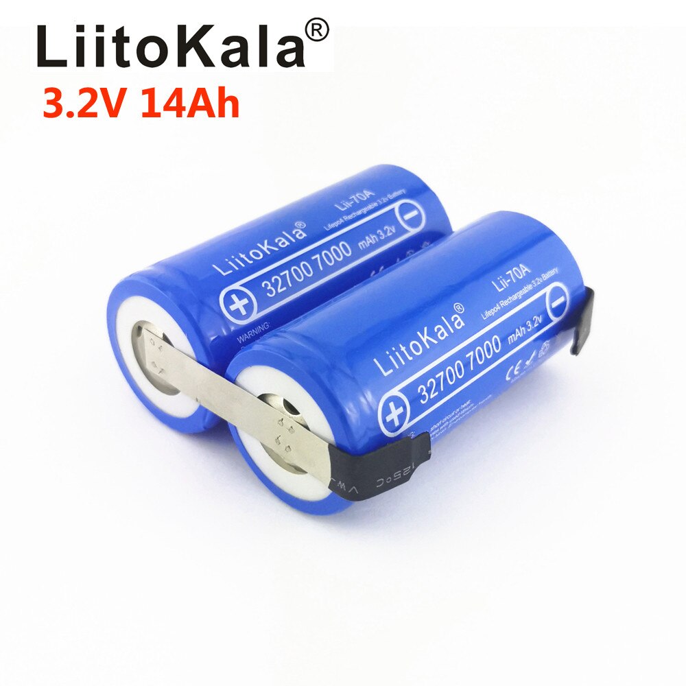 Liitokala 3.2v 32700 7000 mah 14ah 21ah 28ah 35ah genopladelig lifepo 4 høj dræning til batteripakke diy køretøj elektriske cykler: 3.2 v 14ah