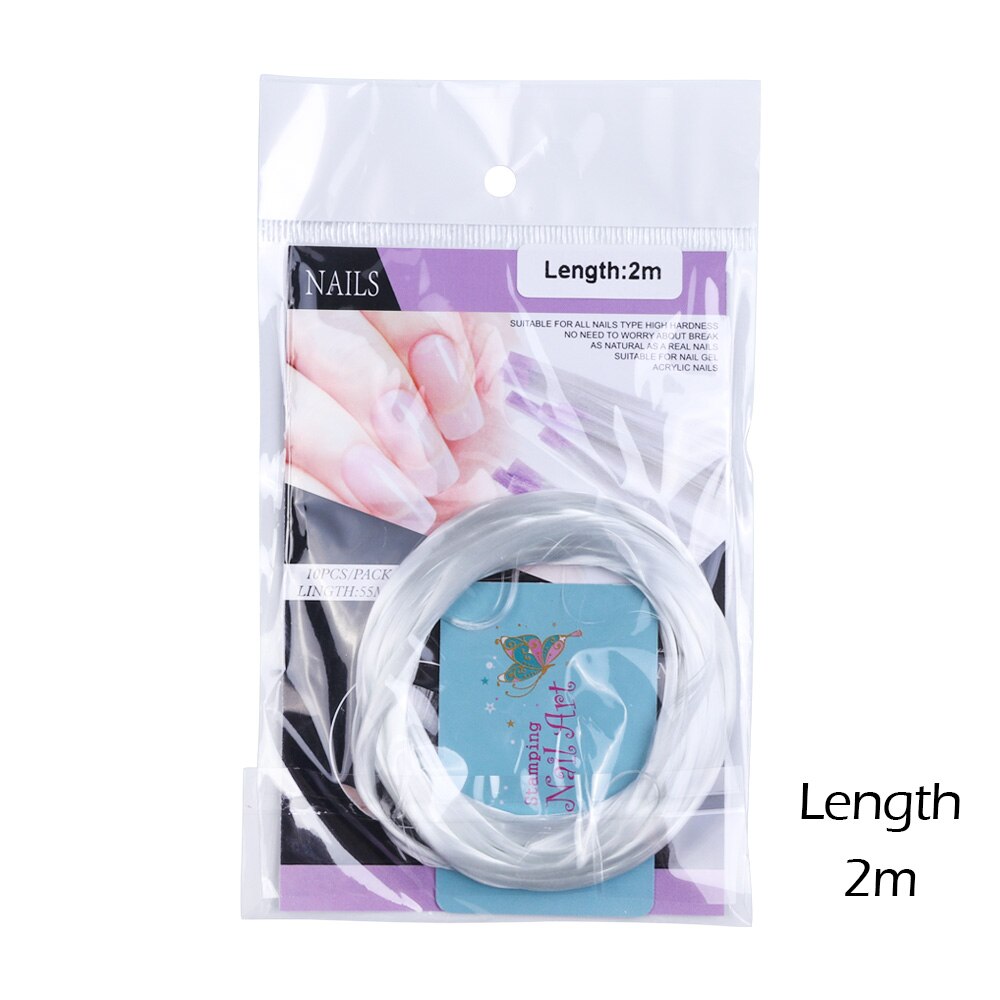 10pcs Fiberglass Nail Extension Wrap Zijde Set 1m 1.5m 2m Nagel Vorm Guider Tips Acryl Fiber glas Nagels Gebouw Tool SA952: 2m