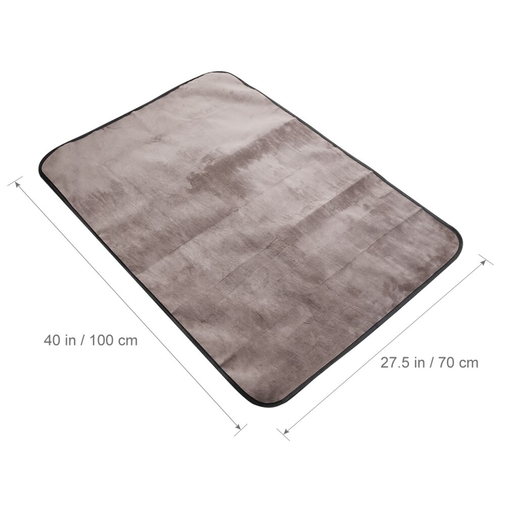 UEETEK Multifunctional Waterproof Pet Blanket 100*70CM Microplush Collapsible Pets Plush Mat Outdoor for Dog Puppy Cat Kitt (Bla