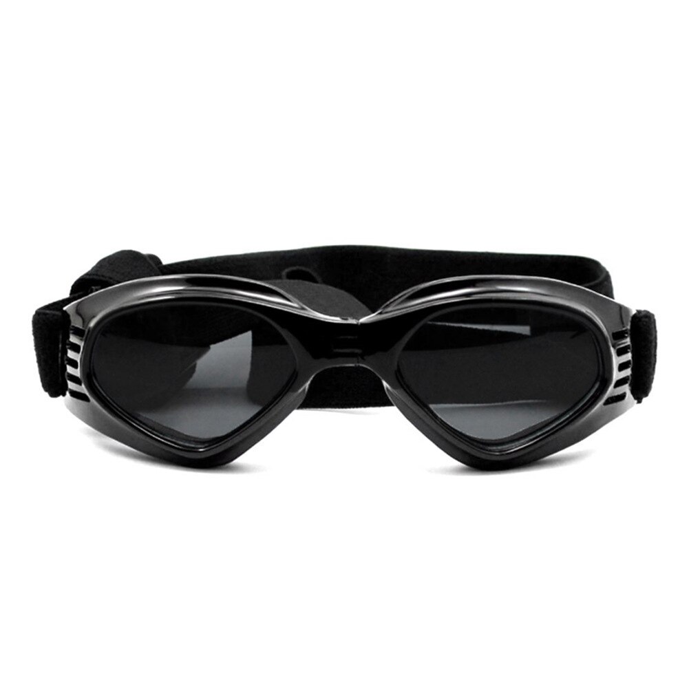 Gafas de sol para perros pequeños, lentes de protección contra la nieve, UV, plegables, resistentes al viento, para el cuidado del perro: Black