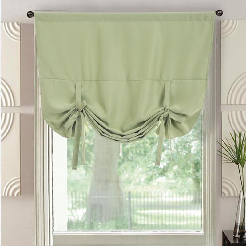 Kitchen Short Purdah Curtains Window Roman Blinds Drapes European style Decorative Valance: green