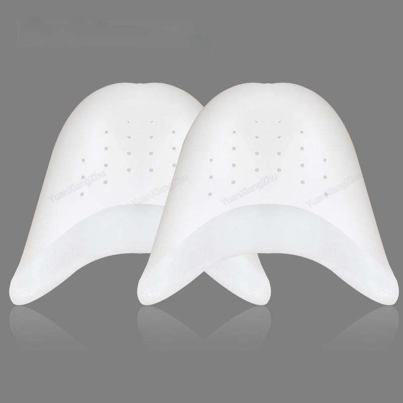 Almohadillas para protección del dedo del pie, plantillas de silicona, cómodas almohadillas para zapatos, alivio del dolor, plantilla antideslizante de silicona para el cuidado de los pies de las mujeres: Negro