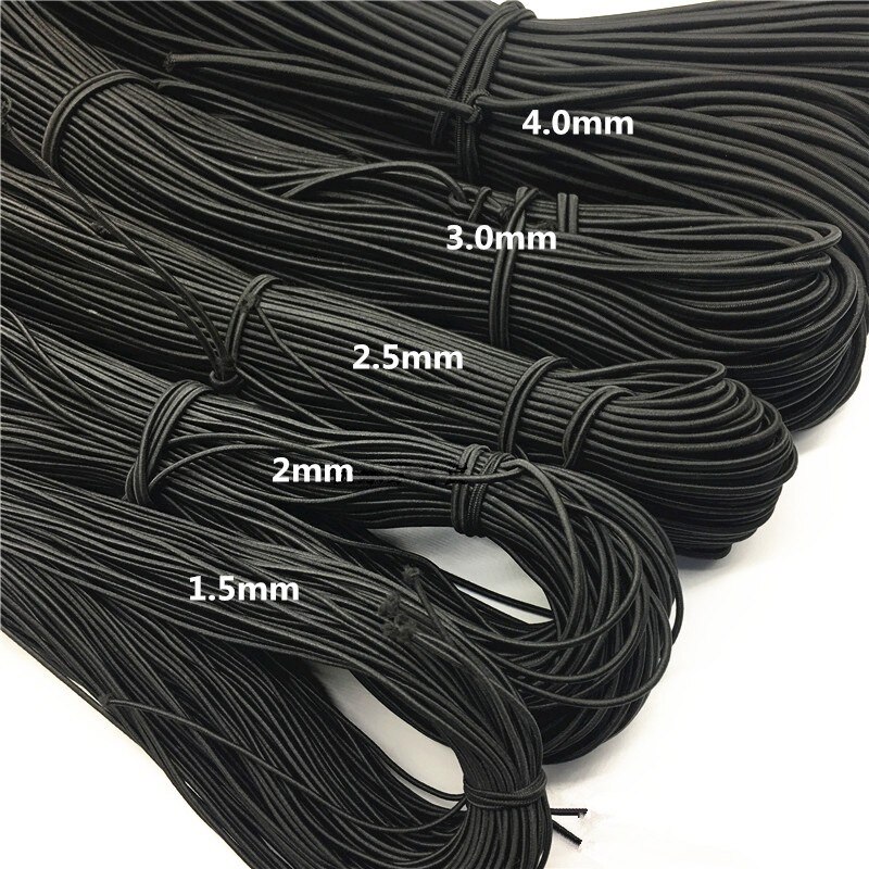 1/2/3/4Mm Wit Sterk Elastisch Touw Rubberen Band Naaien Kledingstuk Handwerk Levert Elastische Band Voor Diy Naaien Accessoires